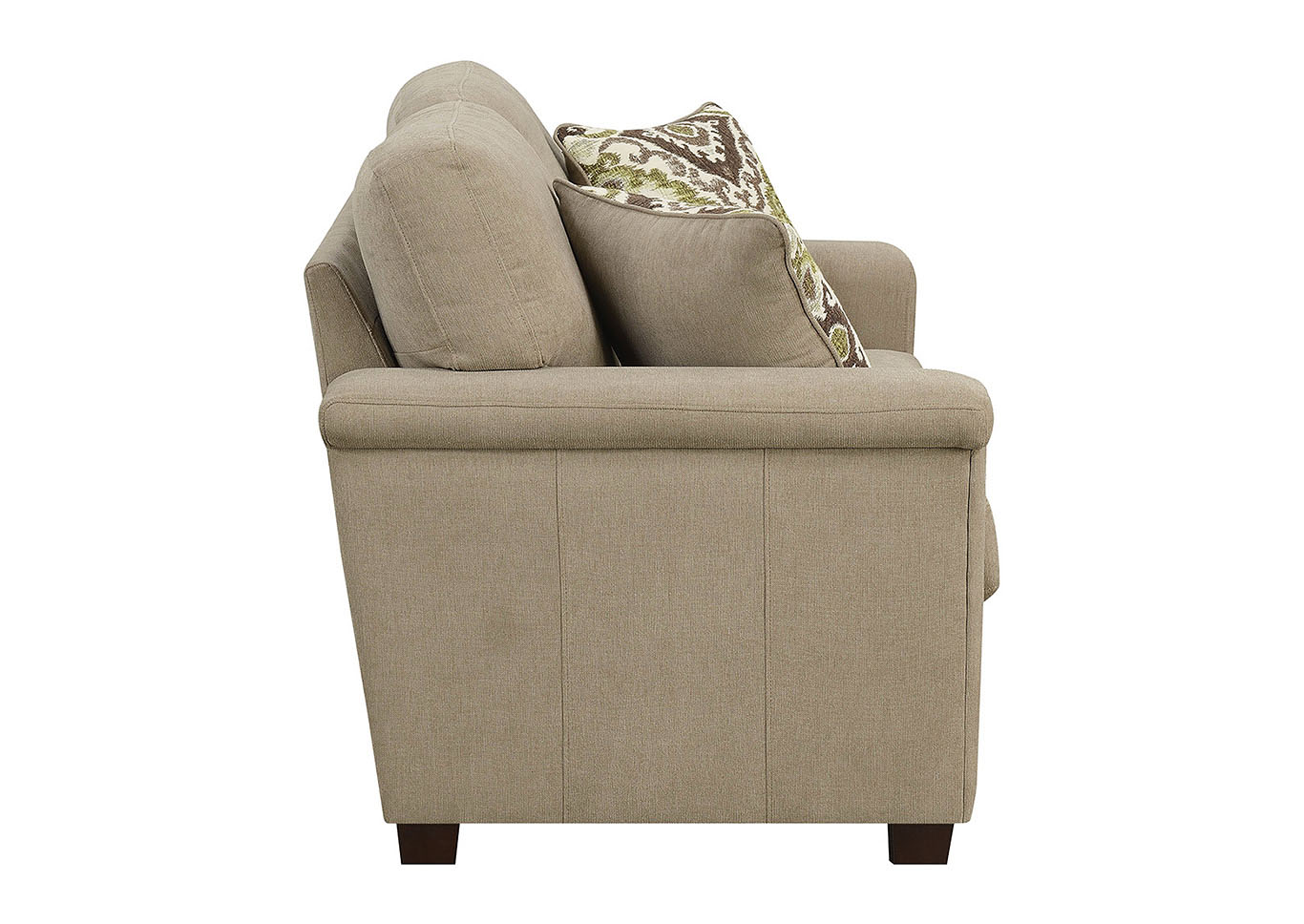 Alexandra Beige Stationary Loveseat,Taba Home Furnishings